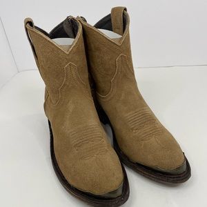 New Old Gringo Women’s Suede Shorty Tan Toluca Bis Zipper Boots Size 6.5